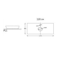 Столешница под раковину Kerama Marazzi Plaza Modern Риальто 120 PL1.SG560420R\120 Песочная — фото 3, Раковины
