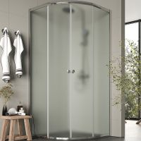 Товар: Душевой уголок Agger A01-090MCR/G 90x90 профиль Хром стекло матовое - фото 1 Душевой уголок Agger A01-090MCR/G 90x90 профиль Хром стекло матовое — фото 1, Душевые уголки четверть круга