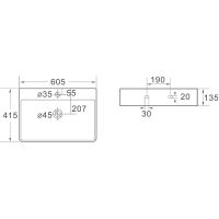 Товар: Раковина SantiLine 61 SL-1003MB Черная матовая - фото 2 Раковина SantiLine 61 SL-1003MB Черная матовая — фото 2, Раковины