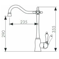 Товар: Смеситель для кухни Kaiser Vincent 31944-4 Песочный - фото 2 Смеситель для кухни Kaiser Vincent 31944-4 Песочный — фото 2, Смесители