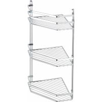 Полка корзина Tekno-tel ES076 угловая Хром — фото 1, Полки для ванной и душа