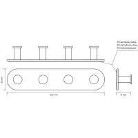 Вешалка для полотенец Bemeta Easy 163106395 Нержавеющая сталь матовая — фото 2, Крючки для полотенец