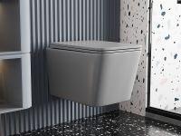 Унитаз Abber Rechteck AC1201MG подвесной Серый матовый с сиденьем Микролифт — фото 7, Унитазы