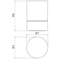 Стакан для зубных щеток Timo Saona 13231/03 Черный — фото 2, Мыльницы