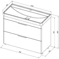 Товар: Тумба под раковину Aquanet Ирис new 100 339257 Белый глянец - фото 11 Тумба под раковину Aquanet Ирис new 100 339257 Белый глянец — фото 11, Тумбы под раковину