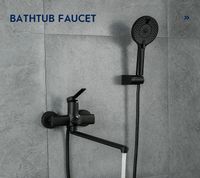 Смеситель для ванны Frap H67-6 F2267-6 универсальный Черный матовый — фото 13, Смеситель для ванны