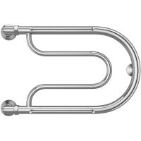 Водяной полотенцесушитель Terminus Фокстрот (1) 320x500 4620768881237 с полкой Хром, боковое подключение, G 1" НР — фото 2, Водяные полотенцесушители