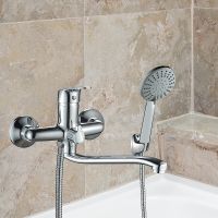 Смеситель для ванны WesnaArt Ocean OCE12-321 универсальный Хром — фото 2, Смеситель для ванны