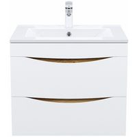 Тумба с раковиной Iddis Cloud 60 CLO60Y0i95K подвесная Белая матовая Дуб золотистый — фото 2, Тумбы с раковиной