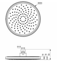 Верхний душ Ideal Standard Ideal Rain BD140XG Черный шелк — фото 5, Верхние души