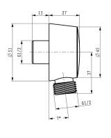 Шланговое подключение Orange FIX F-001cr Хром глянцевый — фото 2, Шланговые подключения