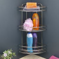 Полка корзина Tekno-tel BK023G угловая Золото — фото 2, Полки для ванной и душа