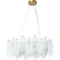 Люстра Artelamp Evie A4052SP-8SG Белая Золото матовое — фото 1, Люстры