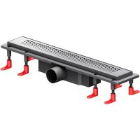 Душевой лоток AM.PM PrimeFlow 50 W02SC-P11-050-01SB с решеткой Хром матовый Cut Gradient — фото 1, Душевые лотки