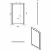 Зеркало TW Veronica Nuovo 63 VER1163-B Bianco — фото 3, Мебель для ванной