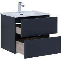 Тумба под раковину Aquanet Алвита New 60 277511 подвесная Антрацит — фото 4, Тумбы под раковину