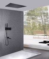 Душевая система Abber Daheim AF8254B с термостатом Черная матовая — фото 2, Встраиваемые душевые комплекты