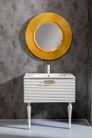 Товар: Тумба под раковину Boheme Armadi Art Vallessi Avangarde Linea 80 842-080-WG подвесная Белая Золото - фото 4 Тумба под раковину Boheme Armadi Art Vallessi Avangarde Linea 80 842-080-WG подвесная Белая Золото — фото 4, Мебель для ванной