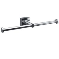 Держатель туалетной бумаги двойной Fixsen Kvadro FX-61310D Хром — фото 1, Держатели туалетной бумаги