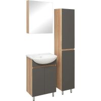 Товар: Зеркальный шкаф Runo Лада 50 00-00001160 Дуб серый - фото 3 Зеркальный шкаф Runo Лада 50 00-00001160 Дуб серый — фото 3, Мебель для ванной