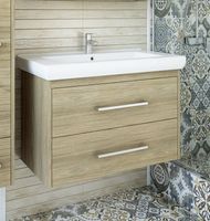 Тумба под раковину Sanflor Ларго 80.2 С0002119 подвесная Швейцарский вяз — фото 2, Тумбы под раковину