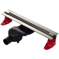 Душевой лоток Berges Super Slim 500 090178 с решеткой Хром матовый — фото 1, Душевые лотки