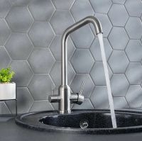 Смеситель для кухни Ростовская Мануфактура Сантехники SUS124-017F-015 Нержавеющая сталь — фото 2, Смесители