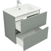 Тумба под раковину Aquanet Джейн 70 313317 подвесная Мисти грин — фото 3, Тумбы под раковину