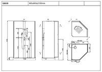 Душевая кабина Black&White Galaxy G8035 90x90 8035000 с гидромассажем — фото 9, Душевые кабины