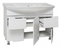 Тумба под раковину Runo Стиль 105 00000001118 Белая — фото 4, Тумбы под раковину