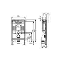Инсталляция Tece Profil 9300380 для подвесного унитаза без клавиши смыва — фото 4, Инсталляции