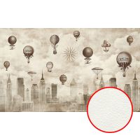 Фреска Ortograf Urban art 33552 Фактура флок FLK Флизелин (5*3) Бежевый, Город — фото 1, Фрески