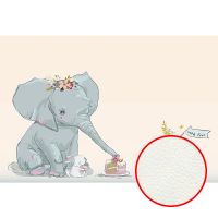 Фреска детская Ortograf Для самых маленьких 32939 Фактура флок FLK Флизелин (4*2,7) Бежевый/Разноцветный, Животные арт-32939 (флок FLK) — фото 1, Фрески