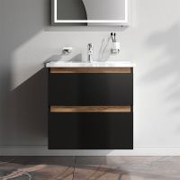 Тумба под раковину AM.PM X-Joy 65 M85AFHX0652BM подвесная Черная матовая — фото 8, Тумбы под раковину