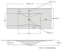 Тумба с раковиной SanVit Флай 100 kfly2100 в цвете Ral подвесная Красный глянец — фото 7, Мебель для ванной
