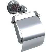 Держатель туалетной бумаги Boheme Murano 10901-CH-CR с крышкой Хром Шоколад — фото 1, Держатели туалетной бумаги