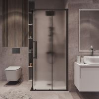 Товар: Душевой уголок Grossman Cosmo 80х80 300.K33.02.8080.21.02 профиль Черный матовый стекло шиншилла - фото 3 Душевой уголок Grossman Cosmo 80х80 300.K33.02.8080.21.02 профиль Черный матовый стекло шиншилла — фото 3, Квадратные душевые уголки