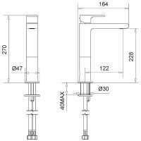Товар: Смеситель для раковины Migliore Tenesi 25416 Хром - фото 2 Смеситель для раковины Migliore Tenesi 25416 Хром — фото 2, Смесители