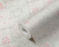 Обои AS Creation Maison Charme 39066-3 Винил на флизелине (0,53*10,05) Белый/Розовый/Серый, Геометрия/Клетка/Цветы — фото 4, Обои для стен