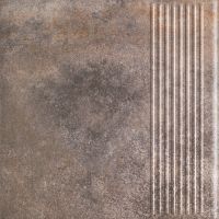 Ступень простая Ceramika Paradyz Viano Grys Stopnica Prosta с насечками 30х30см — фото 1, Ступени и клинкер