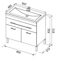 Товар: Тумба под раковину Aquanet Верона 90 182708 Белая - фото 9 Тумба под раковину Aquanet Верона 90 182708 Белая — фото 9, Тумбы под раковину