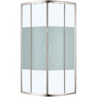 Душевой уголок Aquanet Practic 90x90 AE10-Q-90x90U-CP 243615 профиль Хром стекло прозрачное с шелкографией — фото 1, Душевые уголки четверть круга