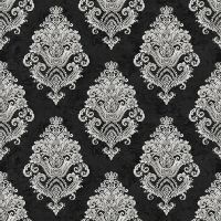 Обои Andrea Grifoni Palazzo Ragione 7024-5 Флизелин (1,06*10,05) Черный, Дамаск — фото 1, Обои для стен