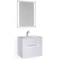 Тумба под раковину Jorno Modul 65 Mоl.01.62/P/W подвесная Белый глянец — фото 17, Тумбы под раковину