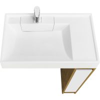 Тумба под раковину Aquaton Лондри 80 1A267101LHDR0 Дуб Рустикальный без фасада — фото 4, Мебель для ванной