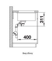 Кухонная мойка Blanco Subline 350/150-U 523747 Черная — фото 9, Кухонные мойки