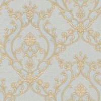 Обои Roberto Borzagi Queen I 90107-4 Винил на флизелине (1,06*10,05) Серый/Золото, Дамаск — фото 1, Обои для стен