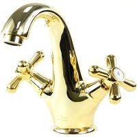 Смеситель для раковины Webert Armony AM700102010 Золото — фото 1, Смесители