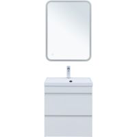 Тумба под раковину Aquanet Нота New 58 подвесная Белый глянец арт-335417 — фото 4, Тумбы под раковину