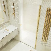 Товар: Душевая дверь Maybah Glass MGD-814-3 900x1980 на монопетле Золото стекло сатиновое - фото 3 Душевая дверь Maybah Glass MGD-814-3 900x1980 на монопетле Золото стекло сатиновое — фото 3, Душевые двери в нишу